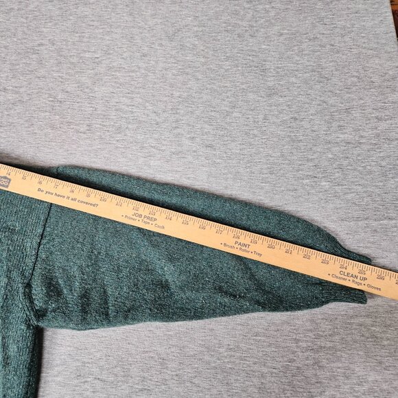 Country Trader Sweater Green Cable Knit Wool Blend Bird Fisherman Great Britain - Picture 11 of 11
